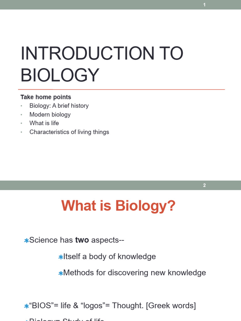 Introduction to Biology Concepts | PDF | Biology | Life