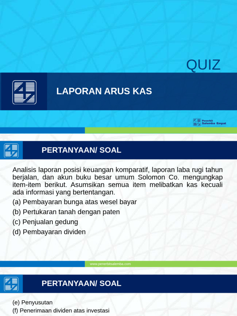 QUIZ Laporan Arus Kas | PDF