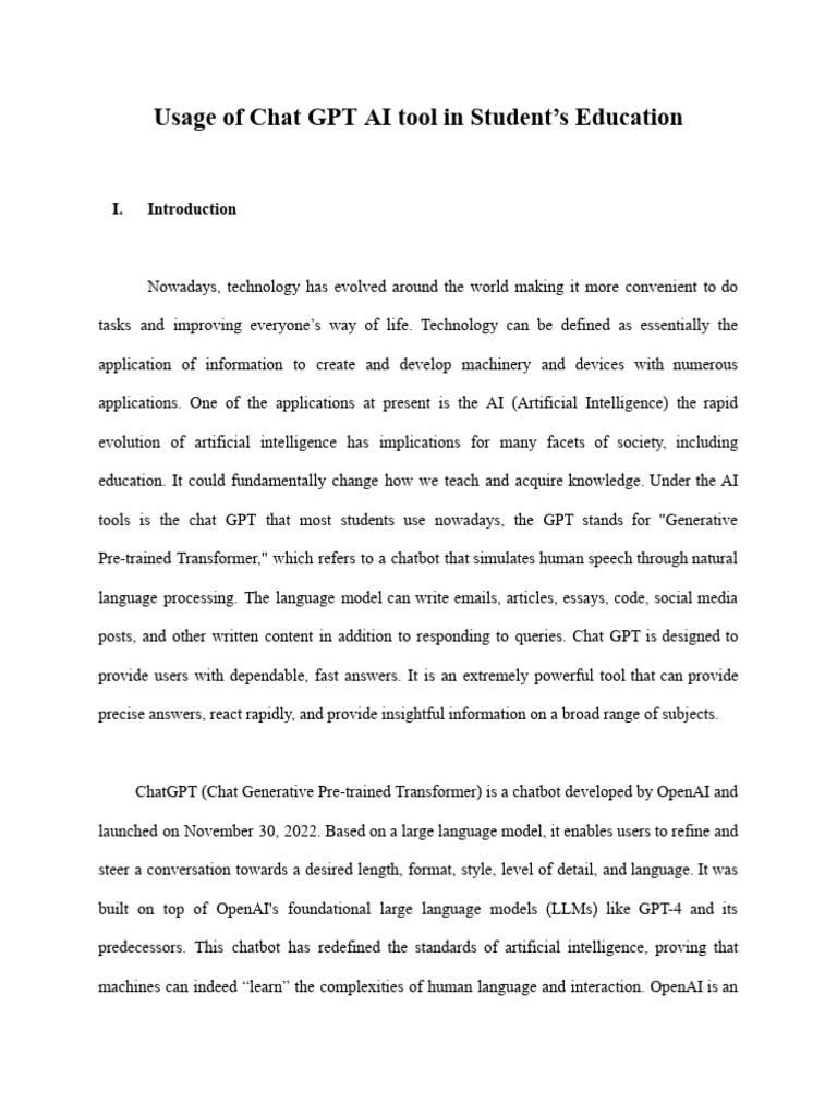 ChatGPT's Impact on Student Learning | PDF | Artificial Intelligence ...