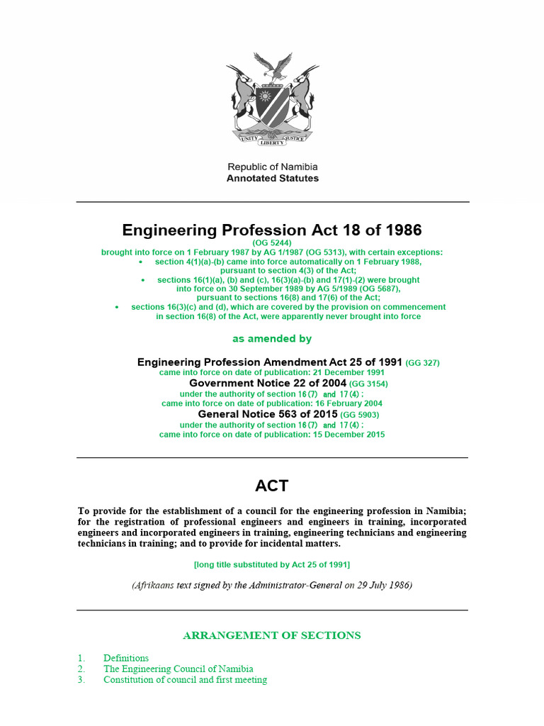Engineering Profession Act Overview | PDF | Engineer | Controlled ...
