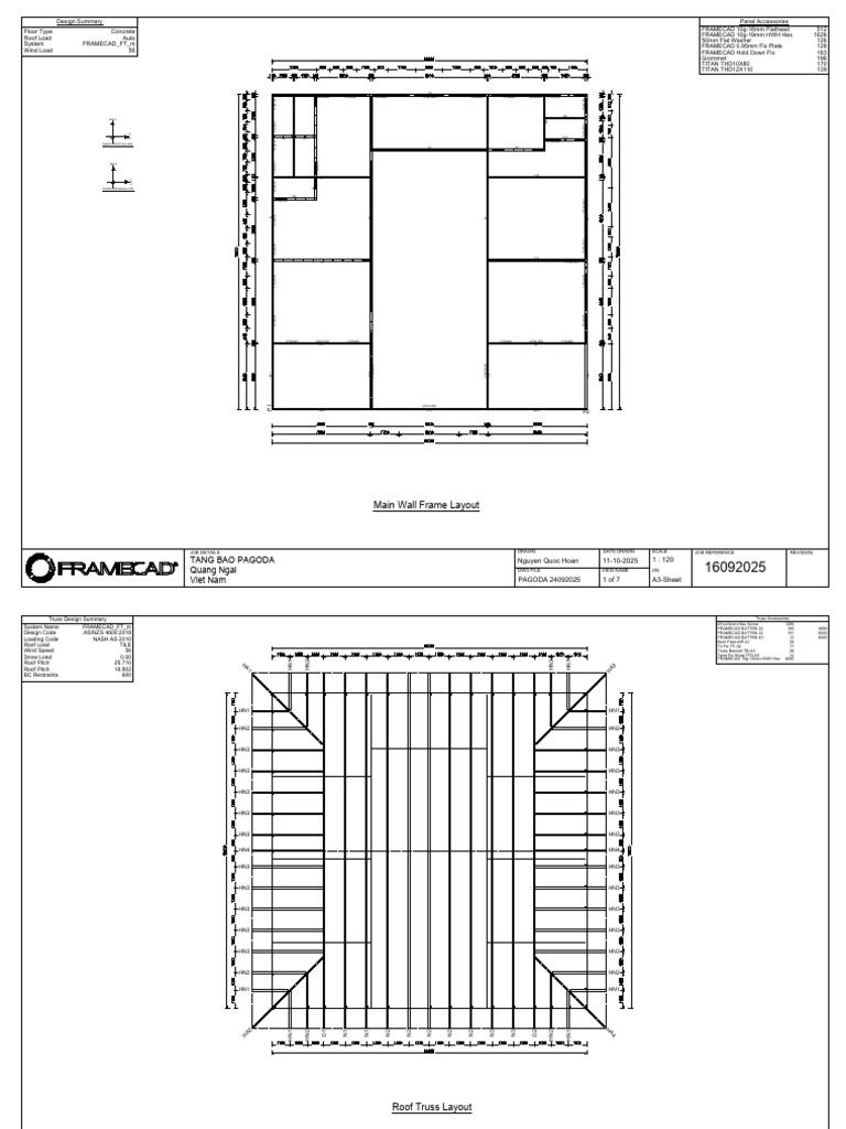 Tang Bao Pagoda Structural Plans | PDF | Architectural Elements ...