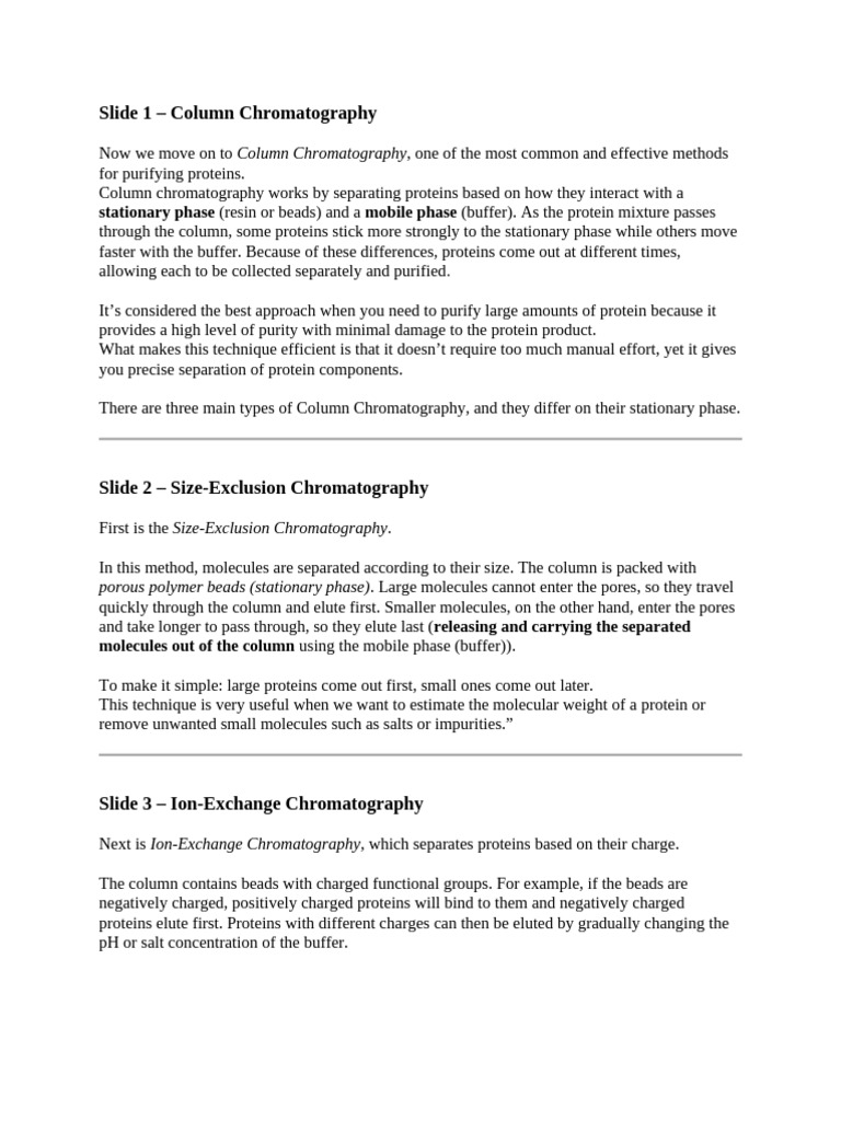 Column Chromatography Techniques Explained | PDF | Chromatography ...