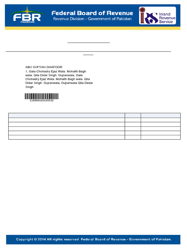 114 (1) (Return of Income For A Person Deriving Income Only From Salary ...
