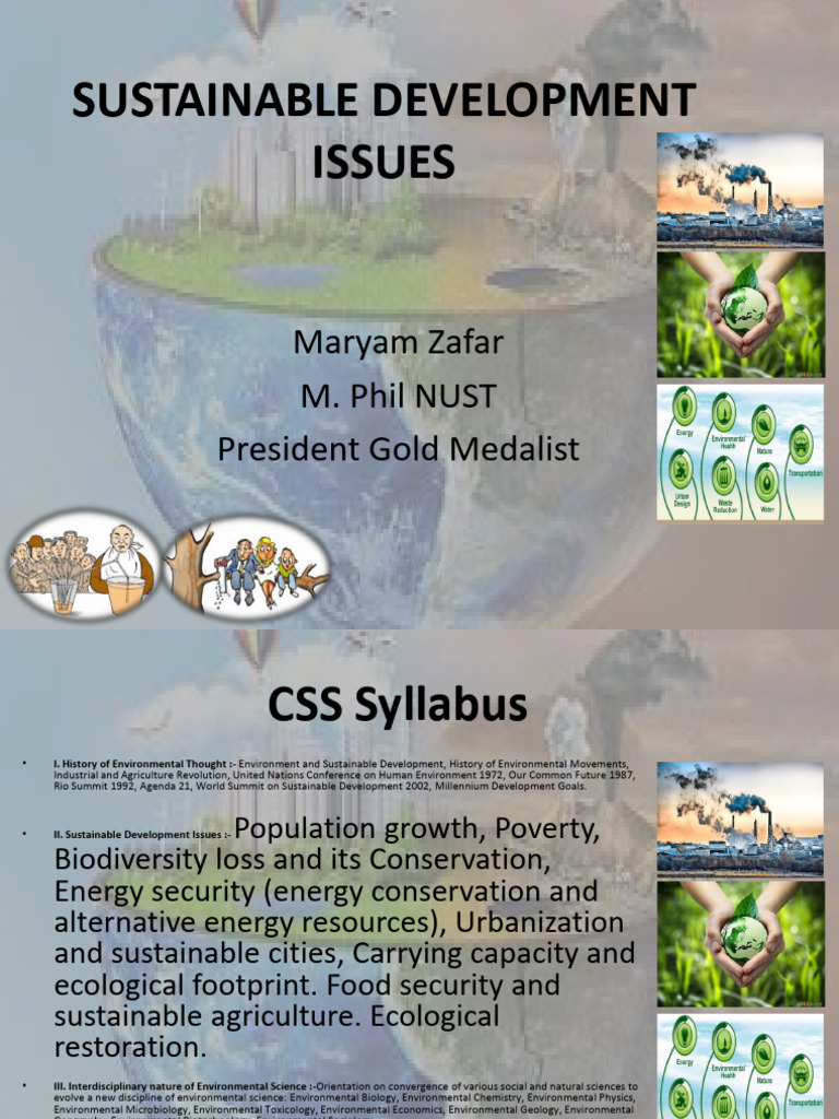 Sustainable Development Issues Overview | PDF | Energy Development ...