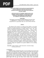 Download Pengaruh Orientasi Pasar dan Karakteristik  Pasar Terhadap Strategi Inovasi dan  Kinerja Pemasaran Pada Industri Kosmetik Di Jawa Timur  by Edwin Octavian Mahendra SN93225907 doc pdf