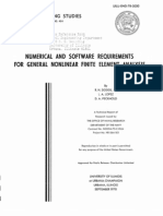 NUMERICAL REQUIREMENTS NONLINEAR FINITE ELEMENT ANALYSIS