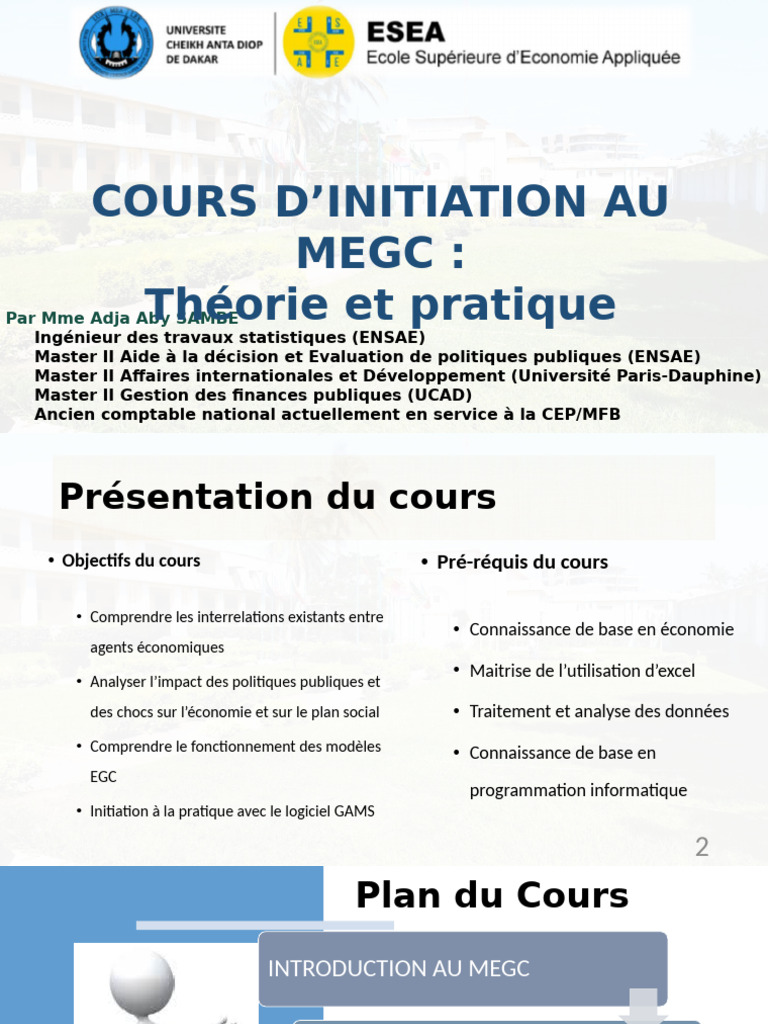 Introduction au Modèle EGC et GAMS | PDF | Comptabilité nationale ...