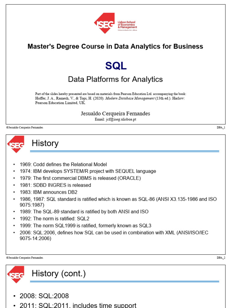 SQL Basics and Database Management Guide | PDF | Sql | Databases