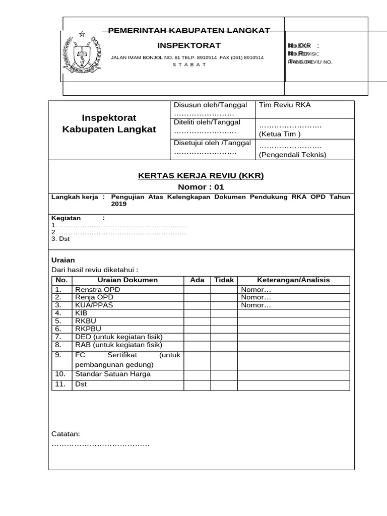 Kkr 01 Reviu Rka | PDF