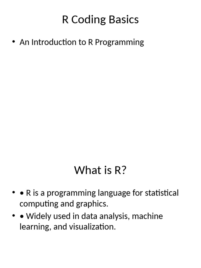 R Programming Basics for Data Analysis | PDF