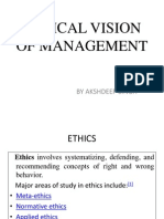 Ethical Vision of Management