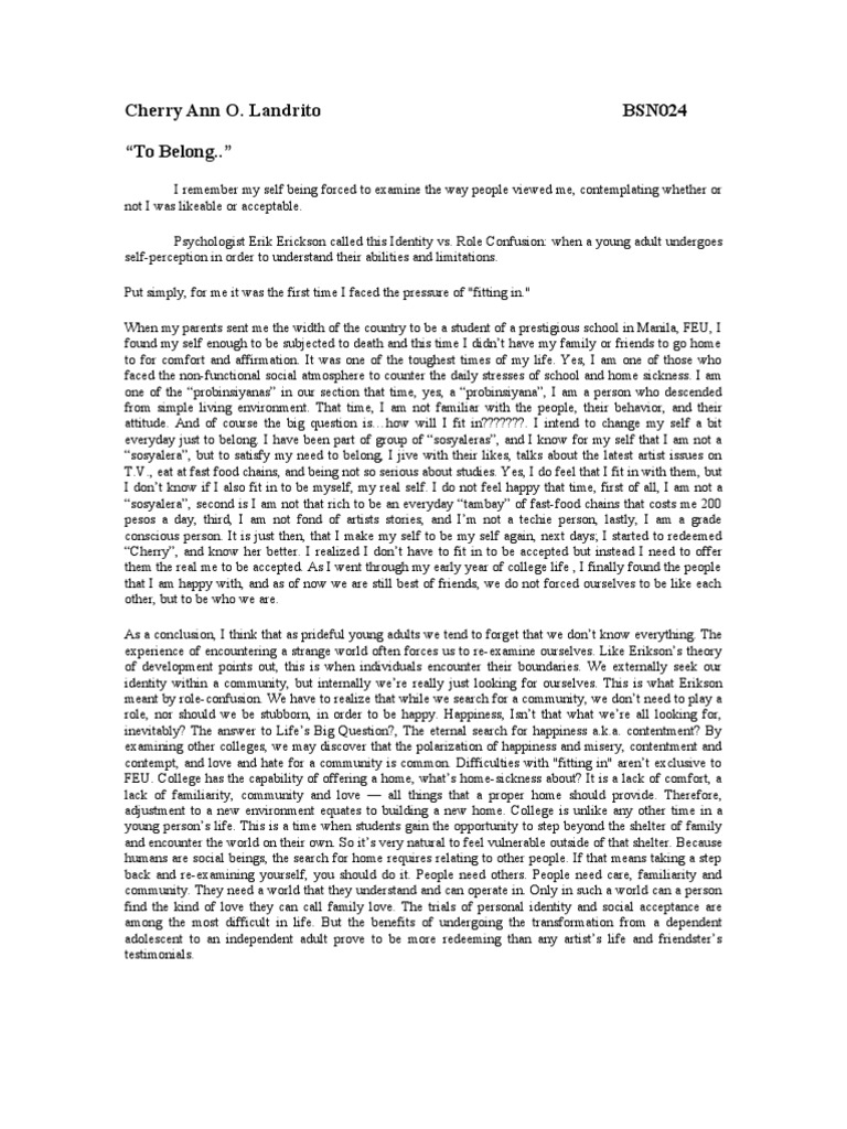 Role confusion essay image