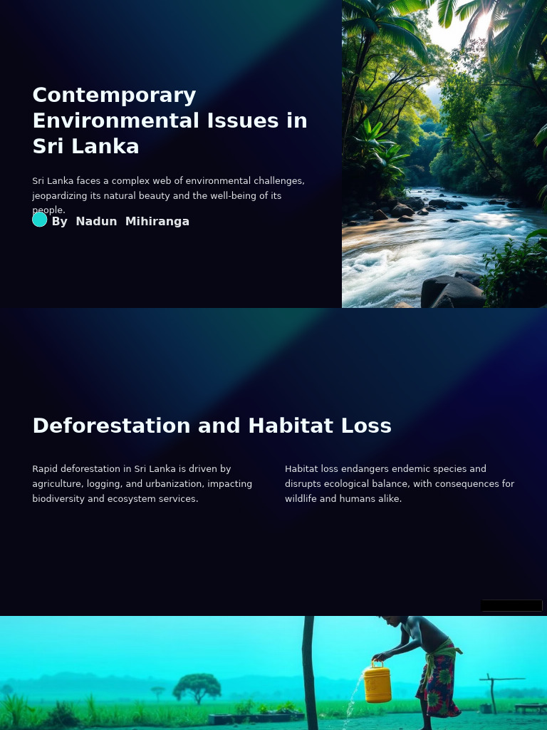 Environmental Challenges in Sri Lanka | PDF | Agriculture | Water Pollution