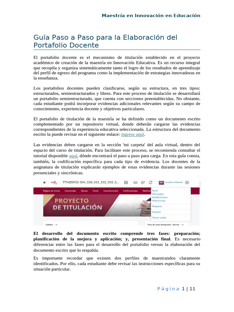Guía para Elaborar un Portafolio Docente | PDF | Enseñando | Maestros
