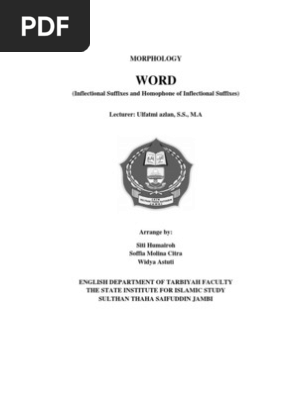 Makalah Morfology Grammatical Number Verb