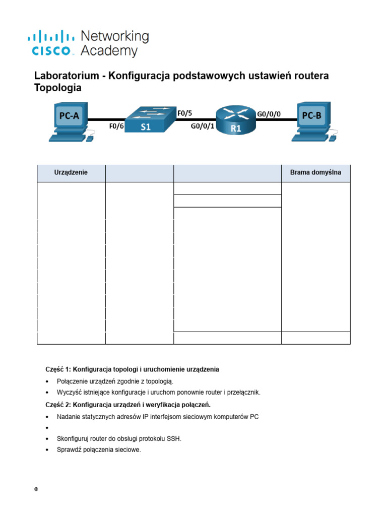 1.6.2 Lab - Configure Basic Router Settings | PDF