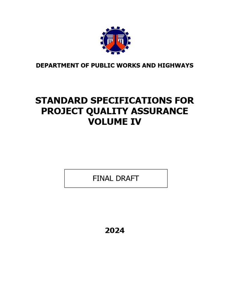 DPWH Project Quality Assurance Standards | PDF | Quality Assurance ...