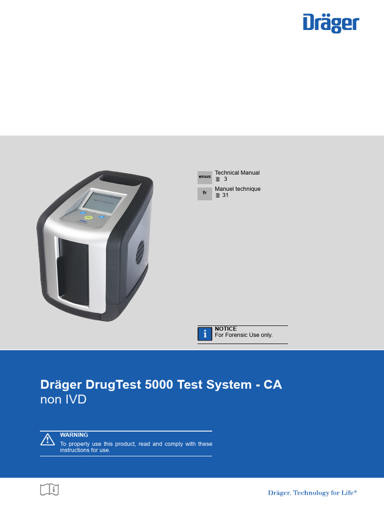 Dräger DrugTest 5000 System Manual | PDF | Gas Chromatography–Mass ...