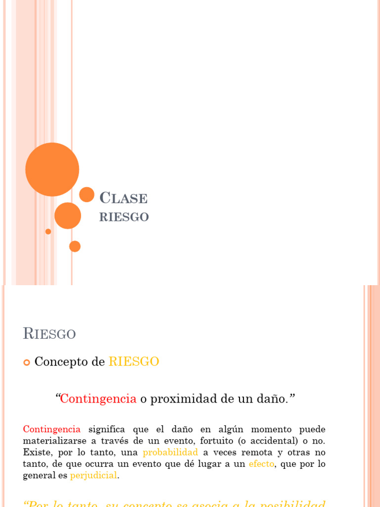 Clasificación y Tipos de Riesgo | PDF