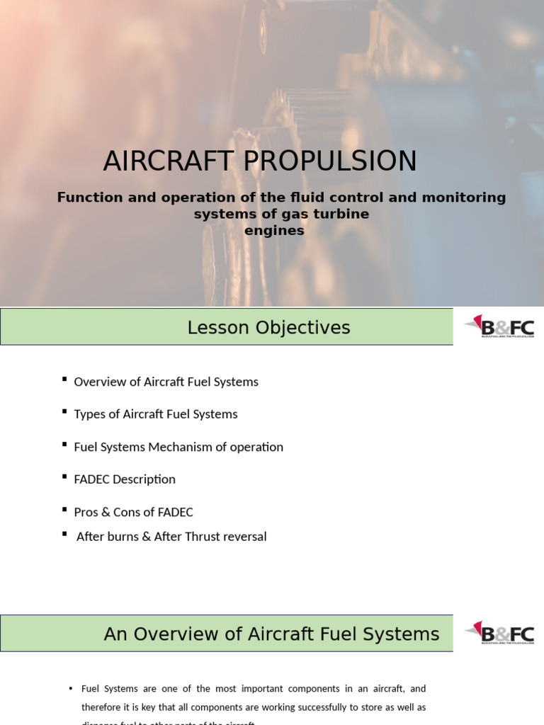 Aircraft Fuel Systems Overview and FADEC | PDF | Fuel Injection | Pump