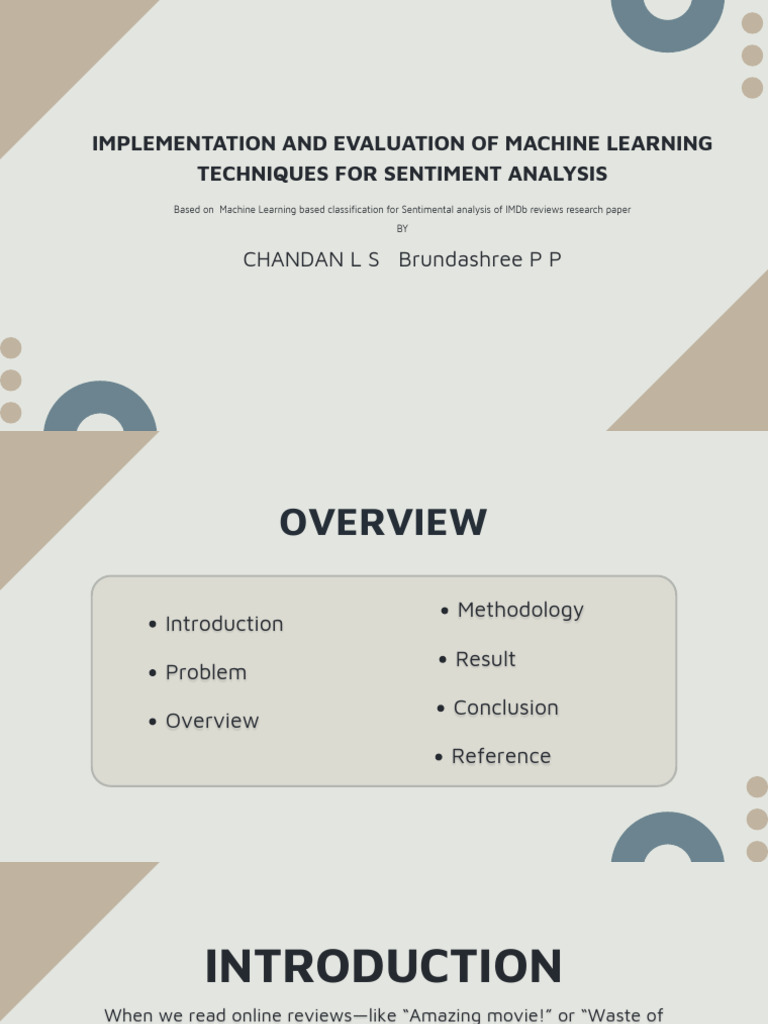 Machine Learning for IMDb Sentiment Analysis | PDF | Machine Learning ...