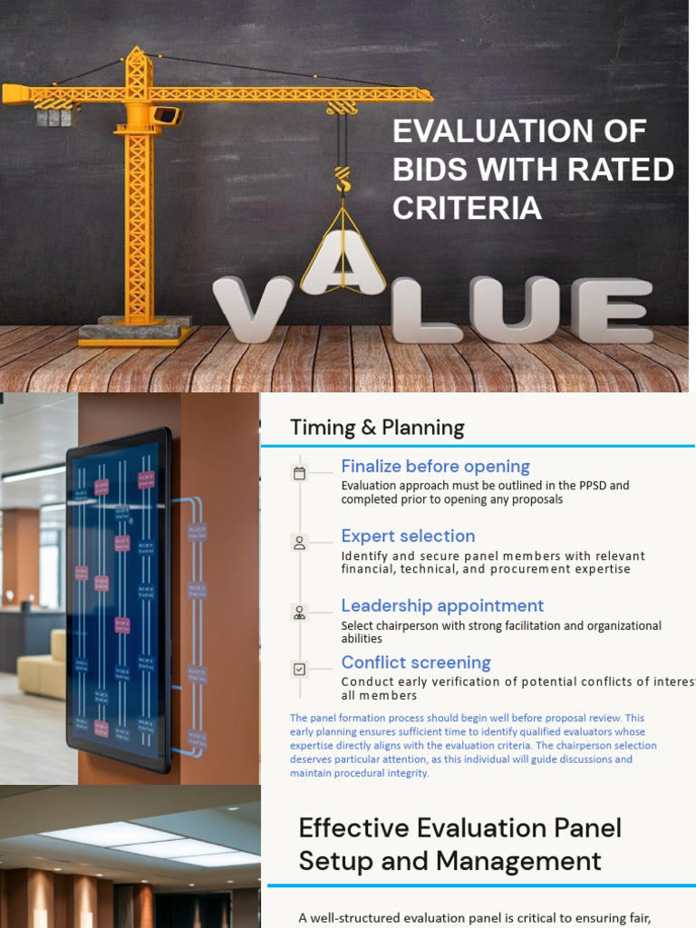 Bid Evaluation Panel Setup Guide | PDF | Evaluation | Risk