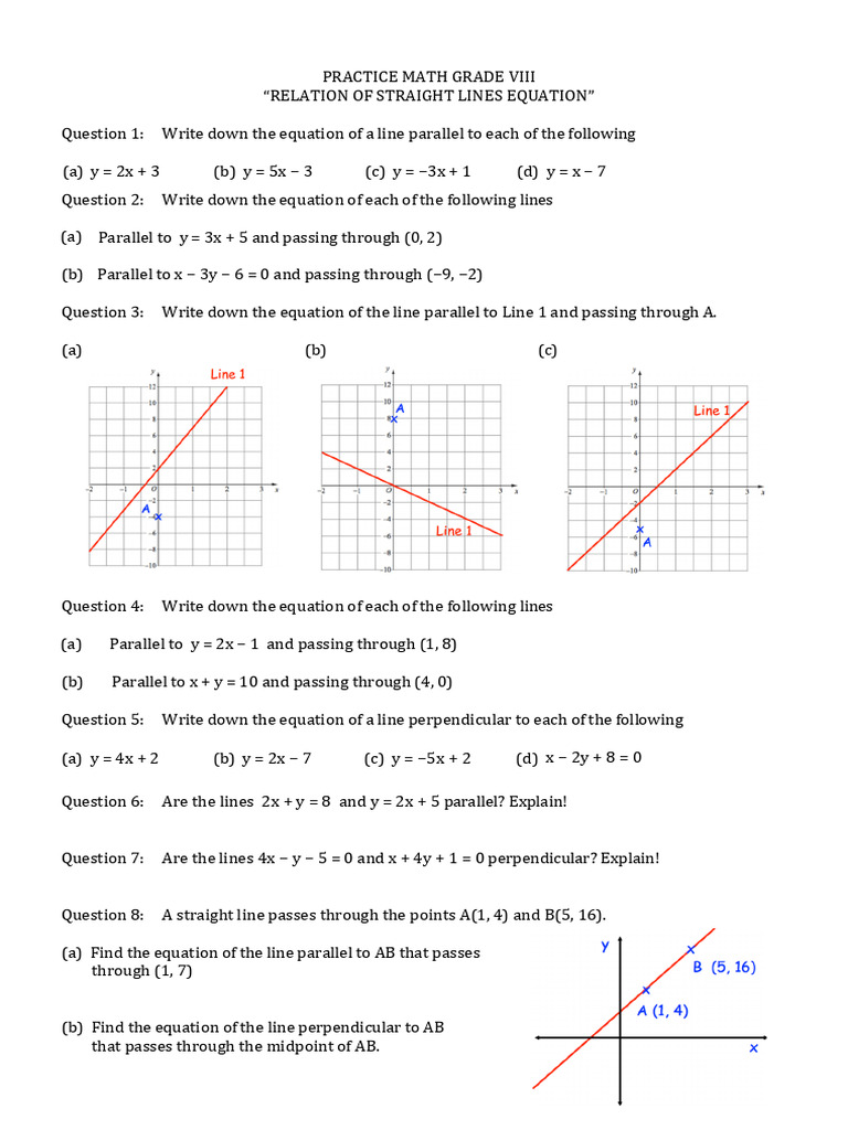 Practice Math Grade 8 6 August | PDF