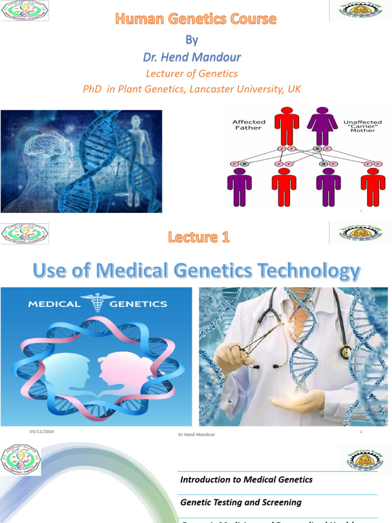 Lec 1 Use of Medical Genetics Technology | PDF | Genetic Disorder ...