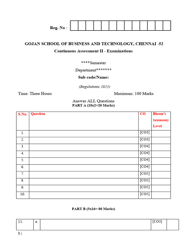 Question Paper Format - CA-II New | PDF | Chess Theory | Chess