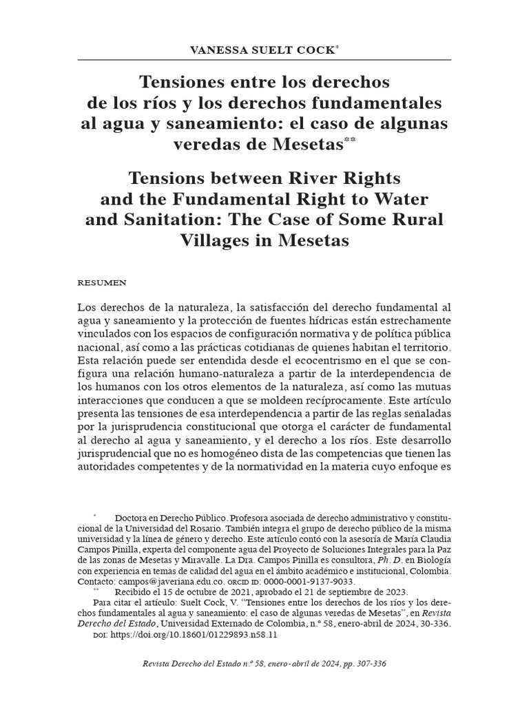7.-Derechos de Los Rios y Derechos Fundamentales. Rev. Dferecho | PDF ...