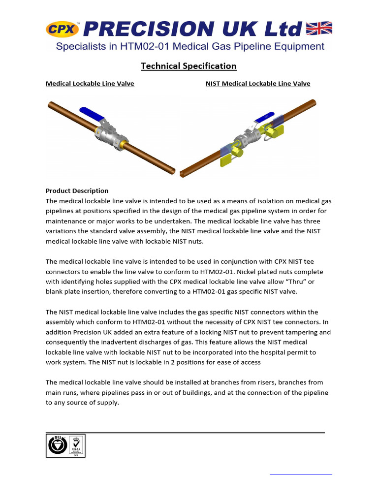 TSS - Lockable Line Valve - REV4 | PDF | Pipe (Fluid Conveyance ...