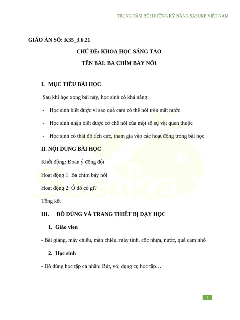 GA - K35 - 3.6.21. Bachimbaynoi | PDF