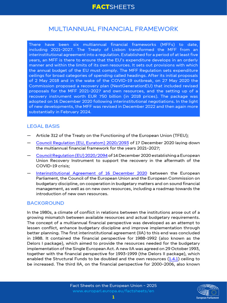 EU Multiannual Financial Framework 2021-2027 | PDF | Economies ...