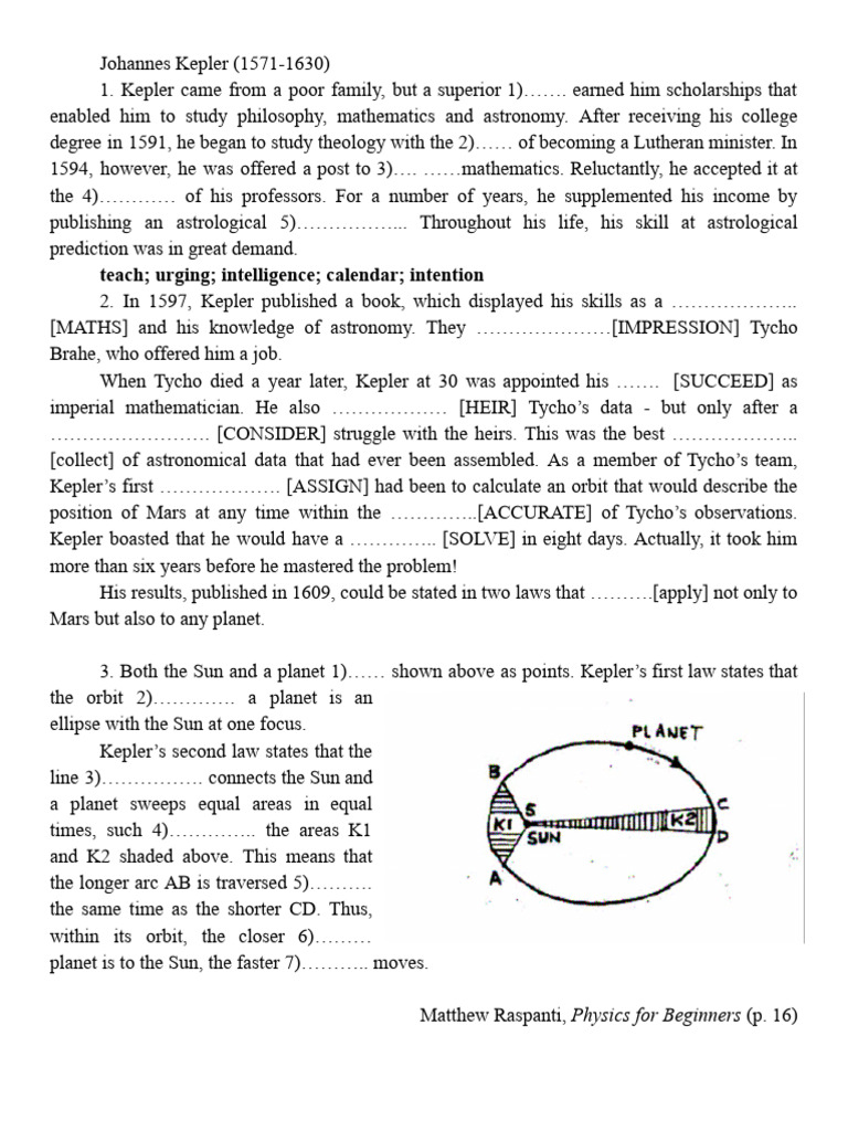 Kepler's Laws of Planetary Motion Explained | PDF