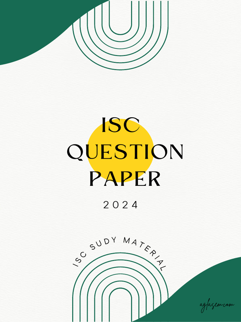 ISC 2024 Question Paper Overview | PDF