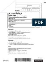 EDEXCEL 4CH0 1C Chemistry JAN 2012 Question Paper