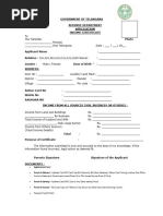 Telangana Caste Certificate Application Form | PDF