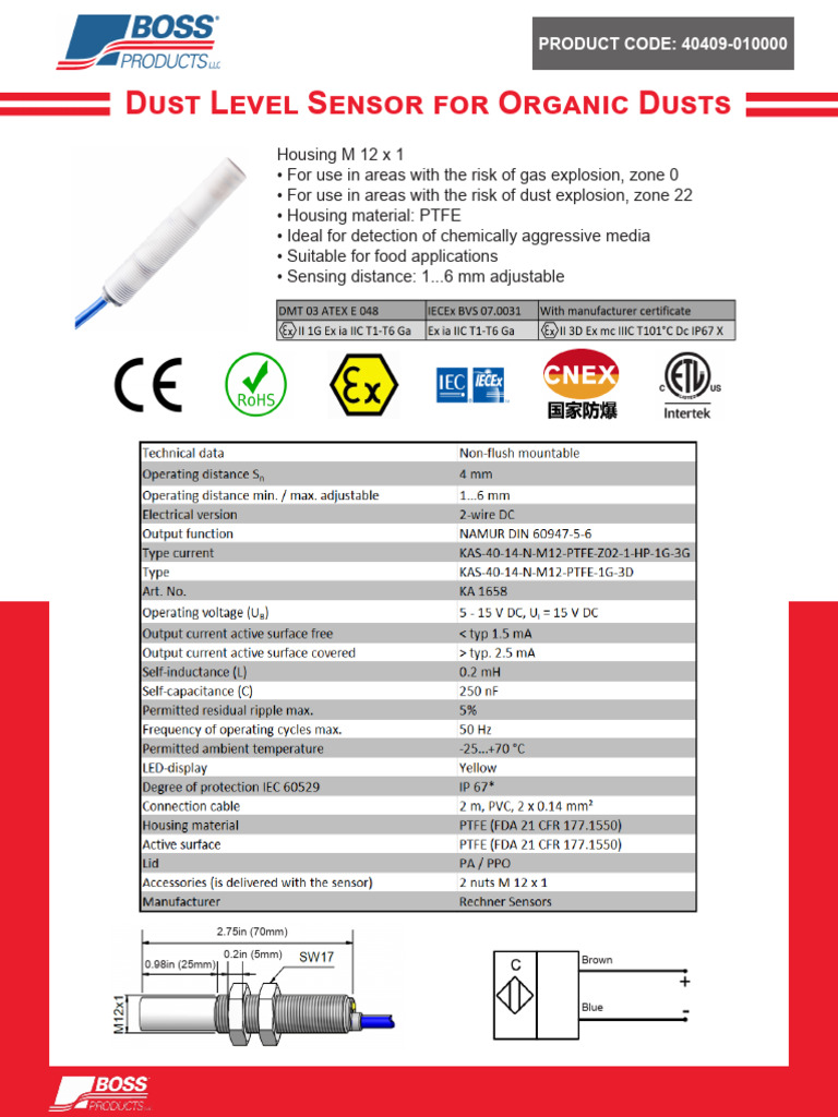 Organic Dust Level Sensor for Hazardous Areas | PDF