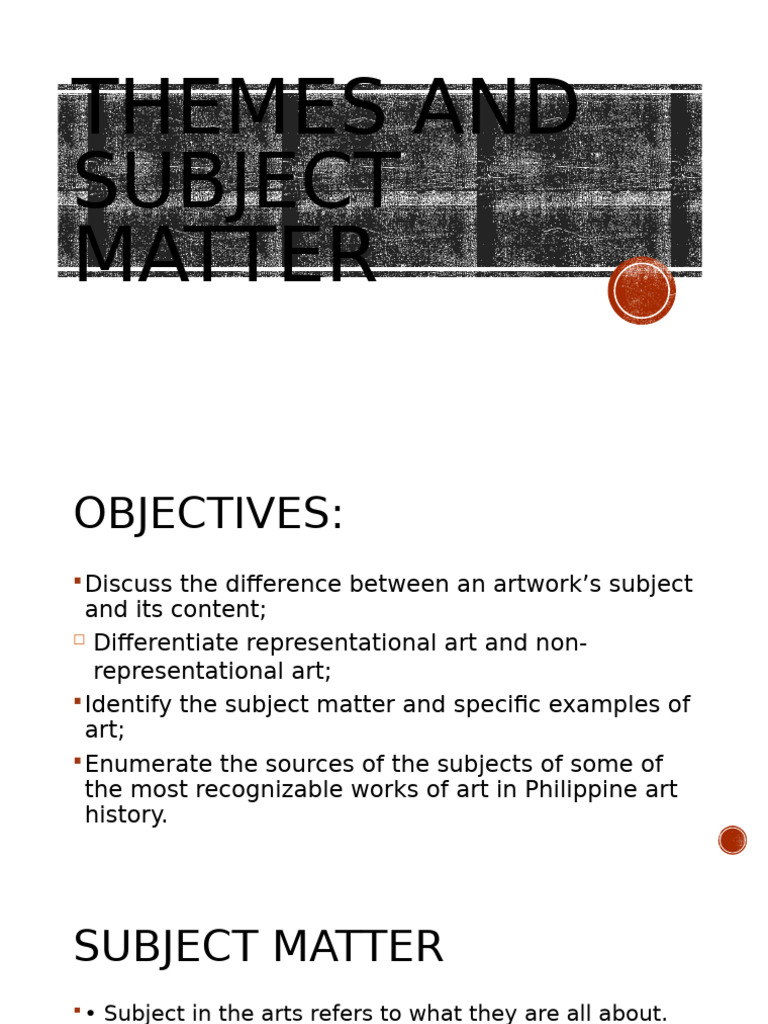 Understanding Art: Subject Matter & Themes | PDF