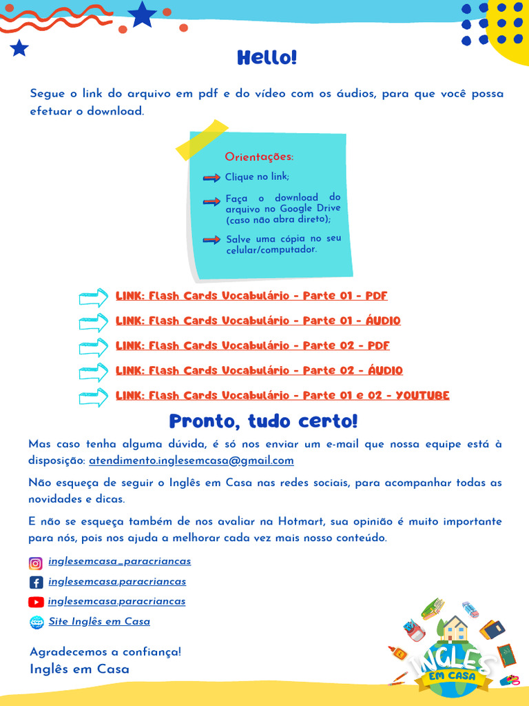 Links+Para+Download+ +Flash+Cards | PDF