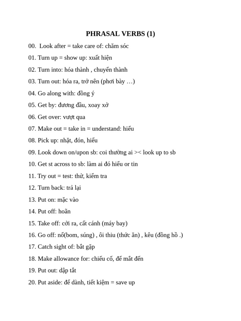 Phrasal Verbs | PDF