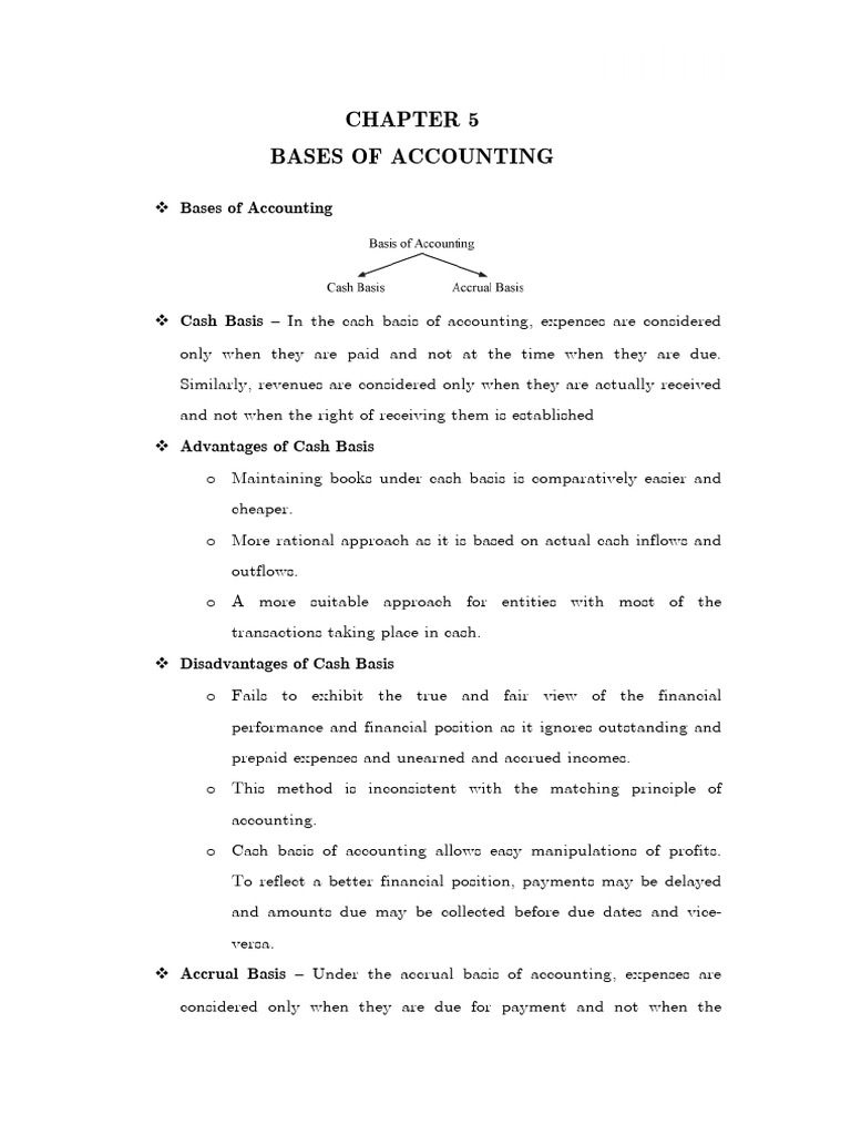 C 05 Bases of Accounting | PDF