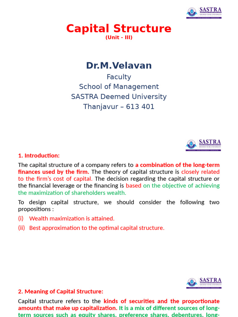 Understanding Capital Structure Basics | PDF | Capital Structure ...
