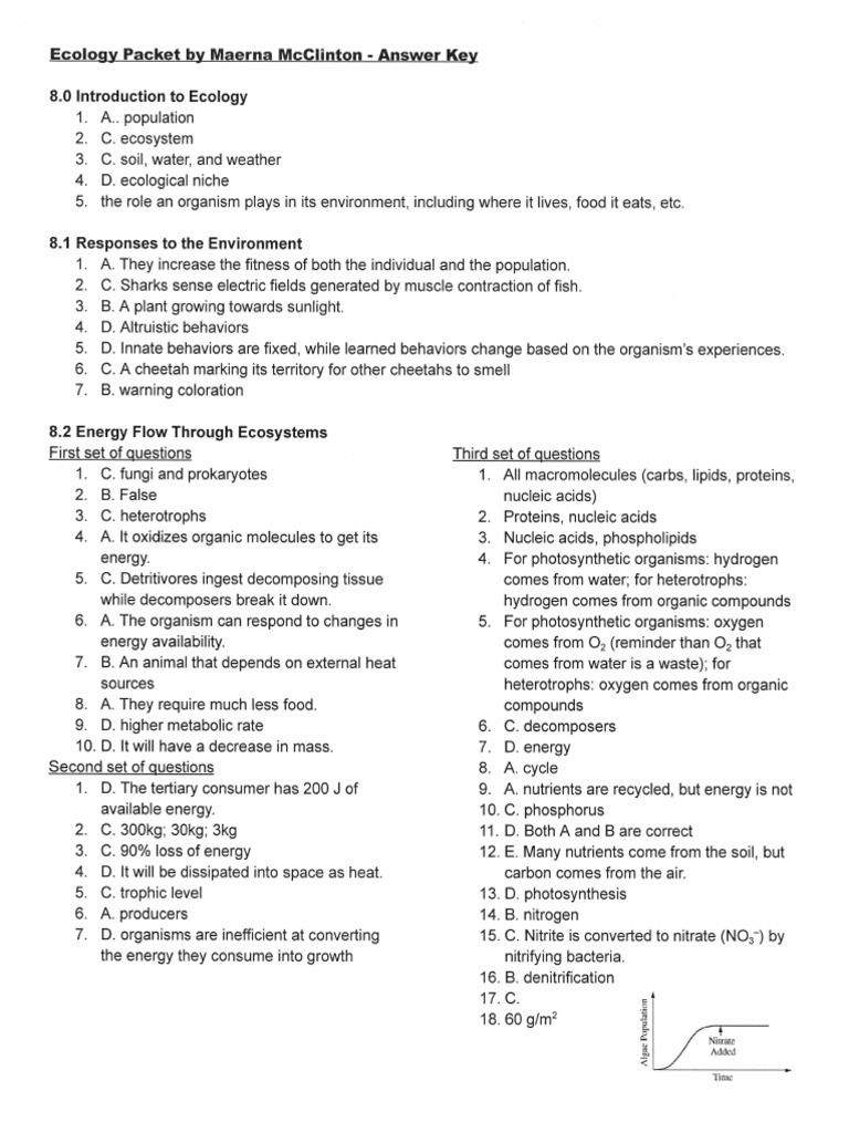 AP Bio Summer Packet KEY | PDF