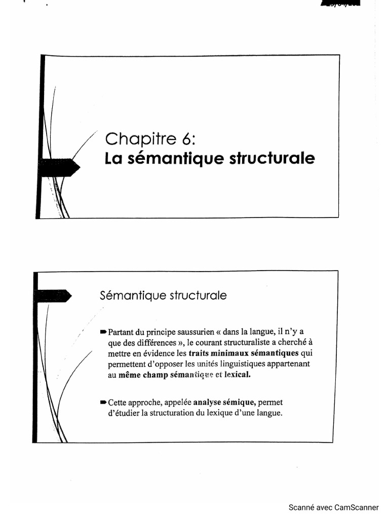 Chapitre 6 La Sémantique Structurale | PDF