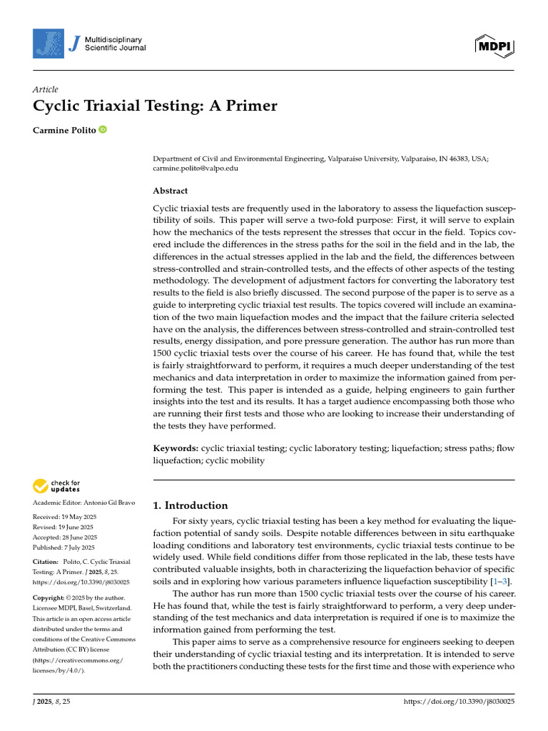 Cyclic Triaxial Testing Explained | PDF | Stress (Mechanics ...