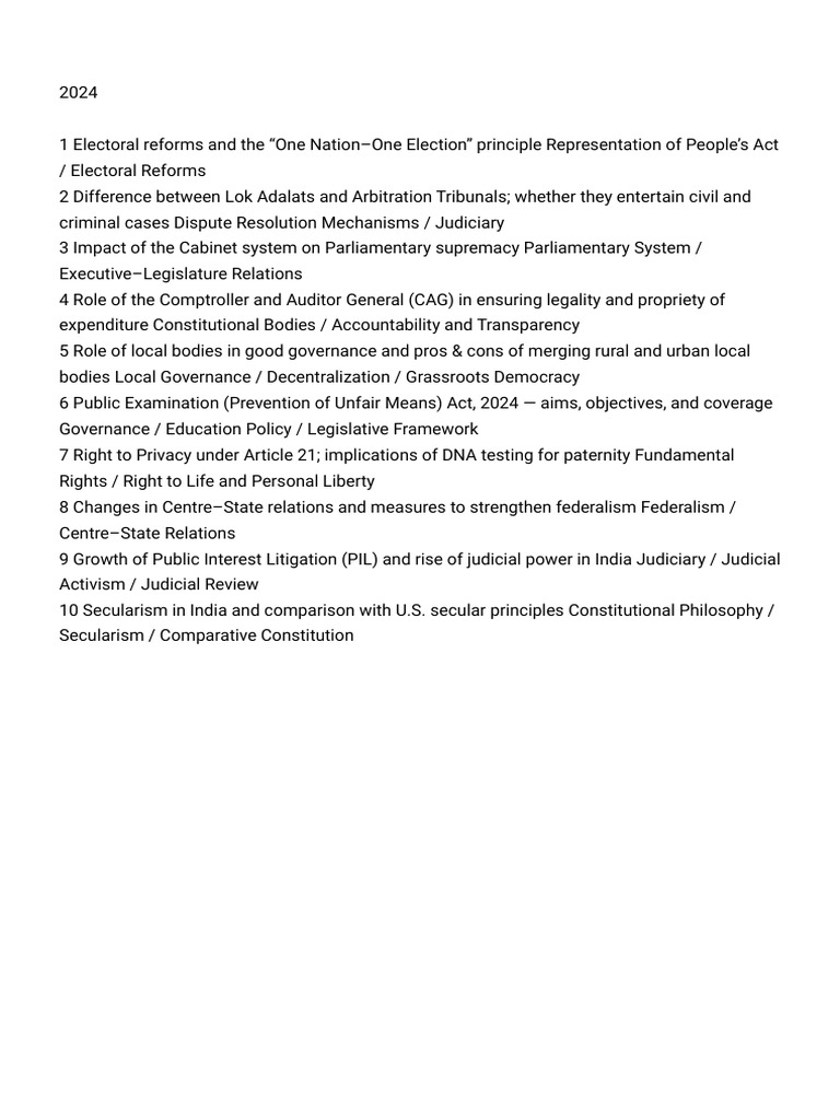 GS 2 | PDF
