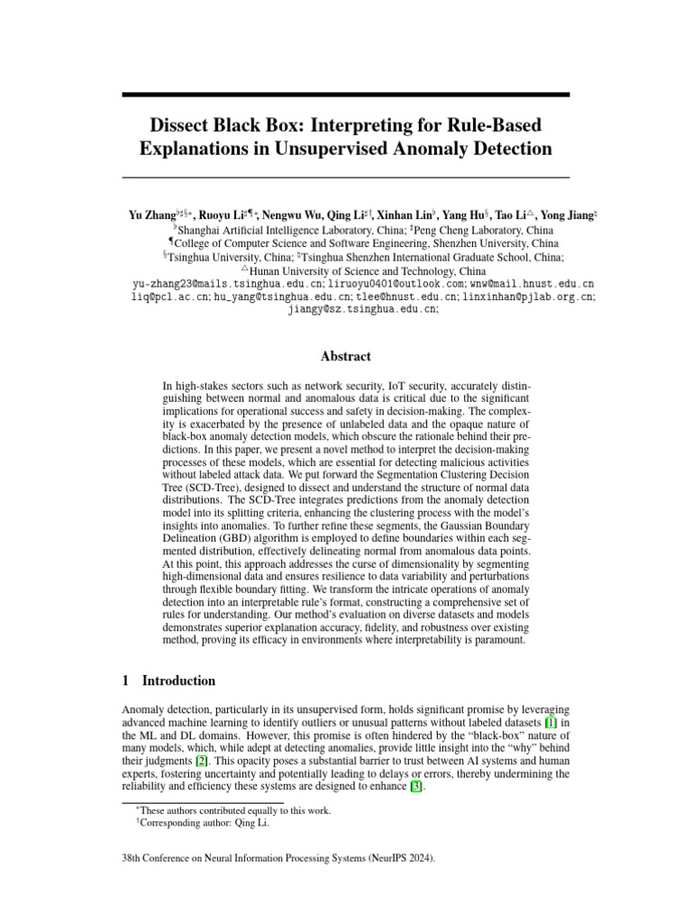 Interpreting Unsupervised Anomaly Detection | PDF | Machine Learning ...