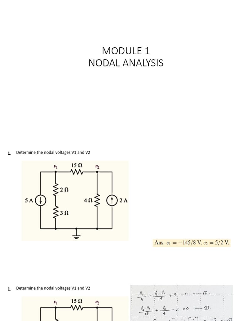 Nodal and Mesh Analysis Techniques | PDF | Electrical Network ...
