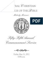 2012 Commencement Program